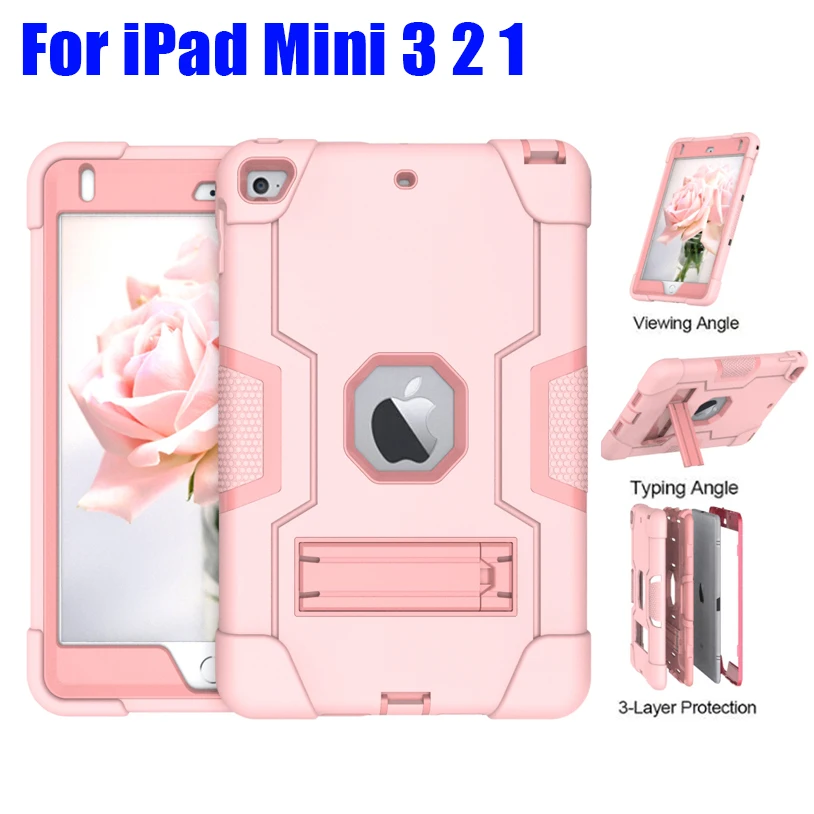 Сверхмощный Силиконовый ТПУ + ПК Жесткий гибкий Стенд армированный чехол для iPad