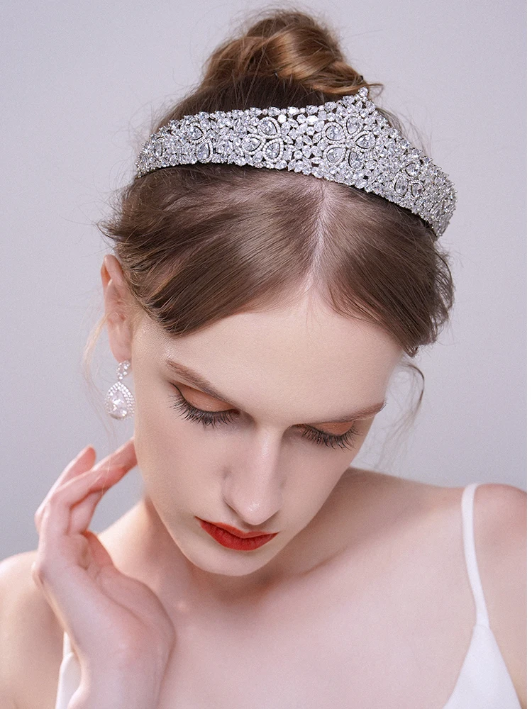 Новая Большая Хрустальная корона свадебный головной убор модная королевская