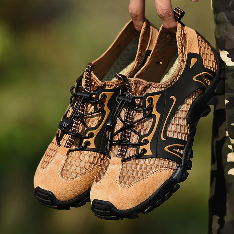 

Hot Mens Outdoor Sneakers Water Shoes Mesh Breathable Slip on Flats Casual Anti-slip Hiking
