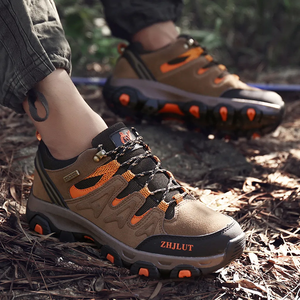 Дышащие сетчатые мужские треккинговые ботинки уличные парные горные кроссовки