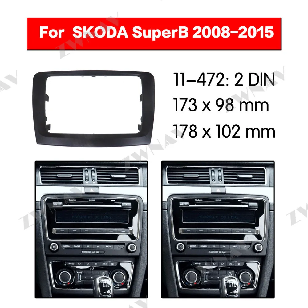 Facia For Skoda Superb 2008-2015 Bracket Dvd Player Fascia Car Stereo Radio Installtion Dash