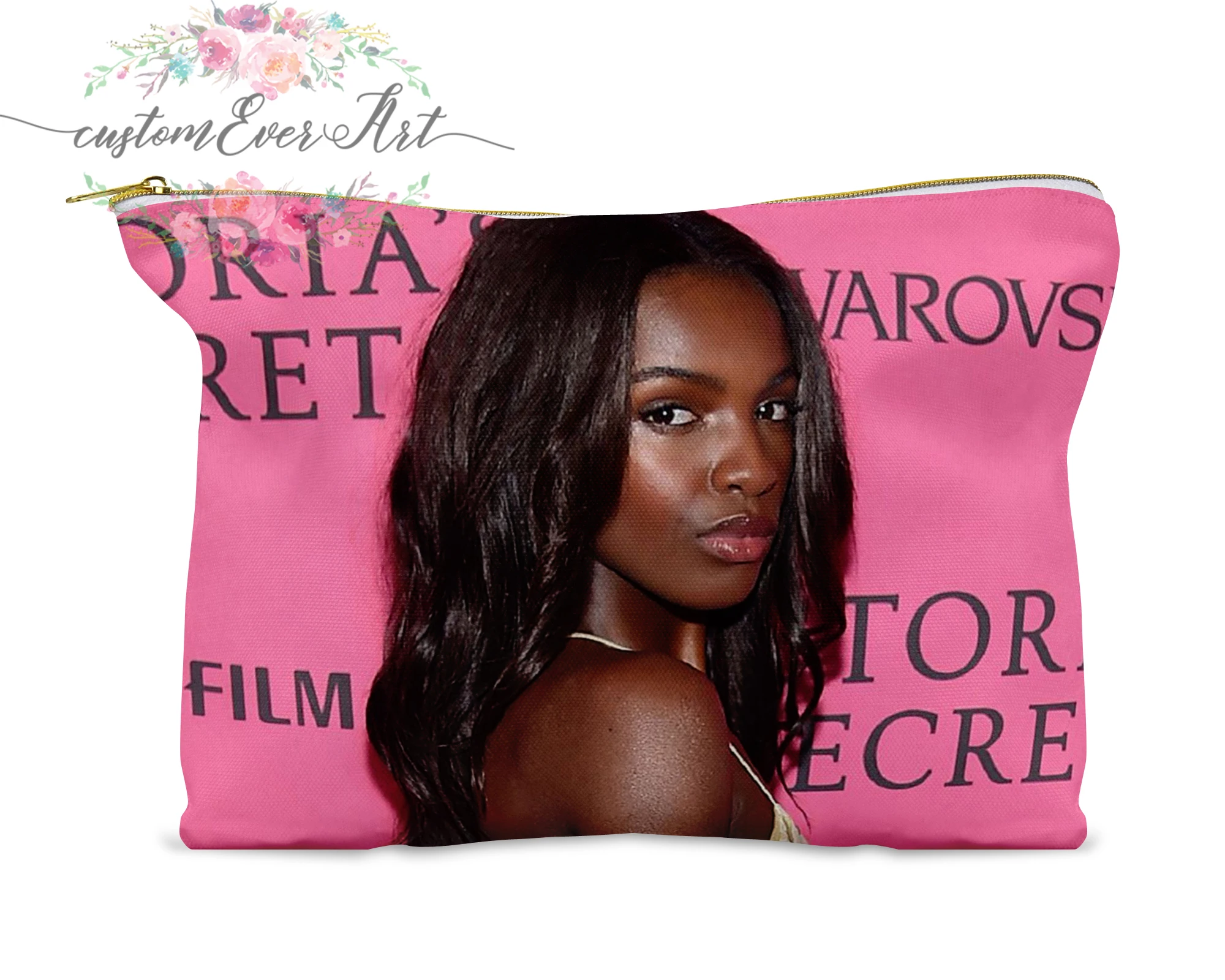 

Leomie Anderson cosmetic bag personalized small makeup bag funny makeup organizer toiletry bag zipper pouch