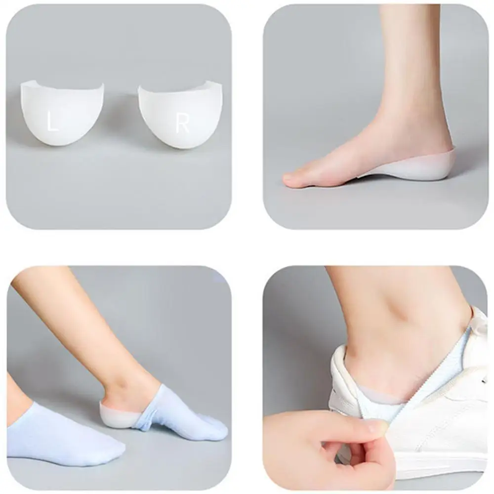 Силиконовые стельки для увеличения роста пяточной подушки невидимые носки