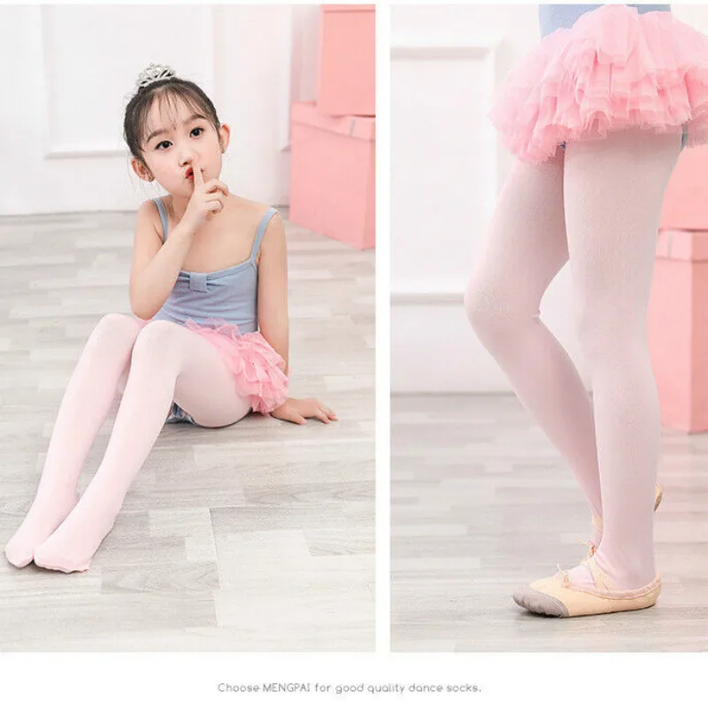 Модные Стрейчевые чулки для девочек детские Чулочные изделия танцевальные