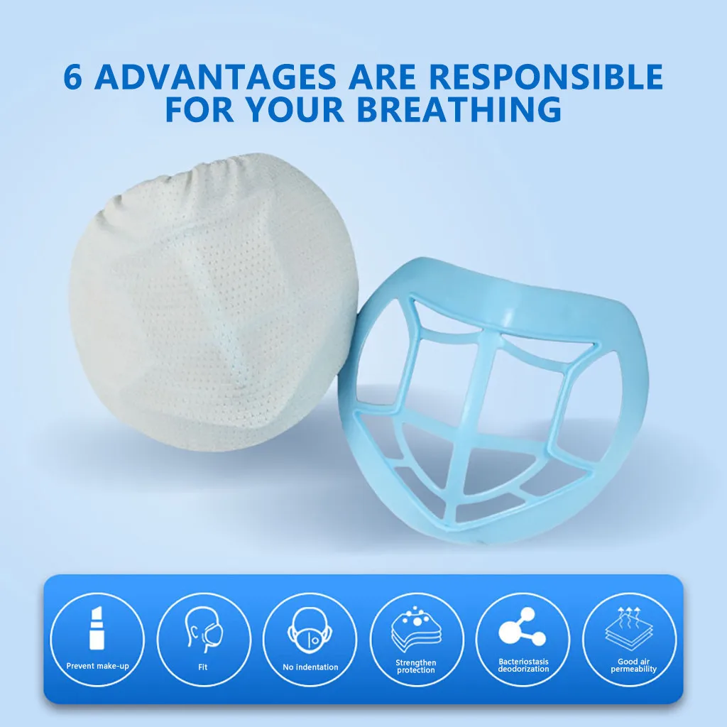 

3d Mask Bracket Inner Support Frame For Sport Women Girls Prevent Lipstick Off Face Cover Holder Bracket 1/2/3/4/5/6/7/8/9/10pcs