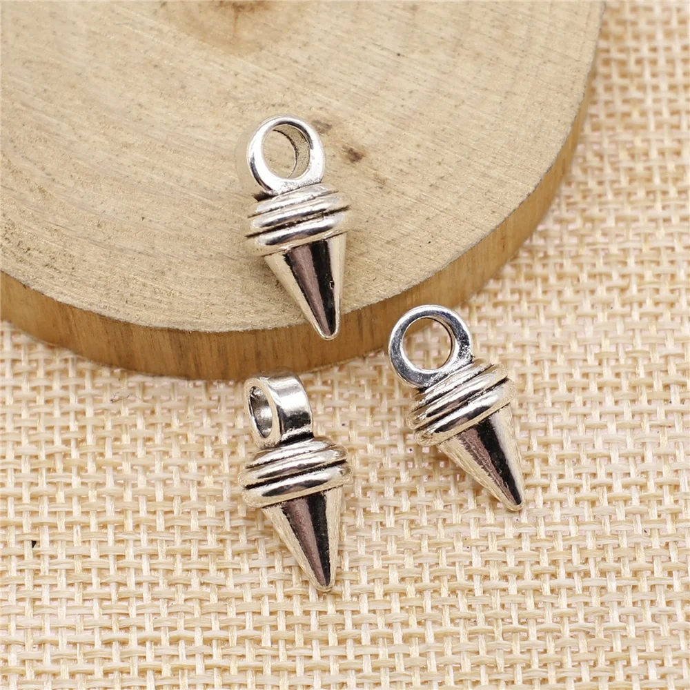 20 шт. 18x9x9 мм античное серебро, шило, заостренный Шило, трехмерные шармы, diy ретро ювелирные изделия, подвески, серьги, брелок