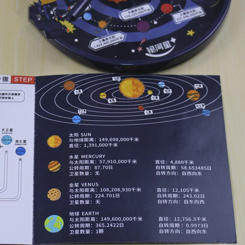 Eight Planet Models Solar System Heavenly Spheres Astronomy Geography Teaching Science Toy for School Students | Канцтовары для