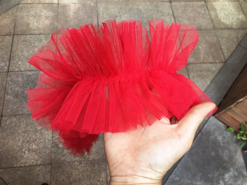 1 ярд Тюлевое гофрированное кружево отделка в Аква синий tiffanyblu платье-пачка