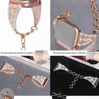 luxury bling diamond women bracelet for apple watch for iwatch 3842mm series diamonds bracelet strap with metal 6543 me w4t4