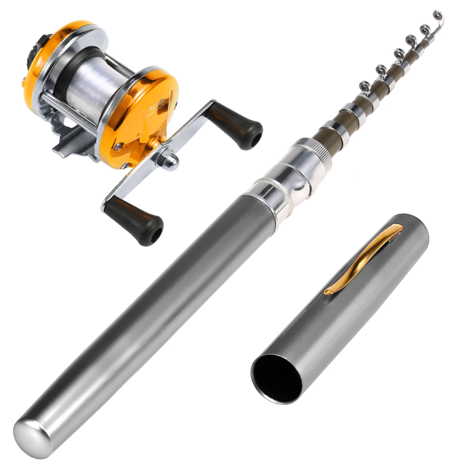 Телескопическая карманная удочка мини-удочка для наружного использования