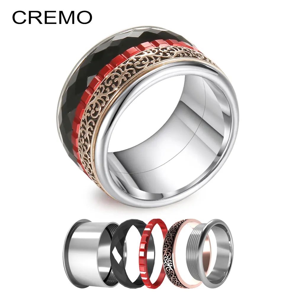 Женские кольца из титана Cremo кольцо нержавеющей стали 316L Сменные кольца|Кольца| |