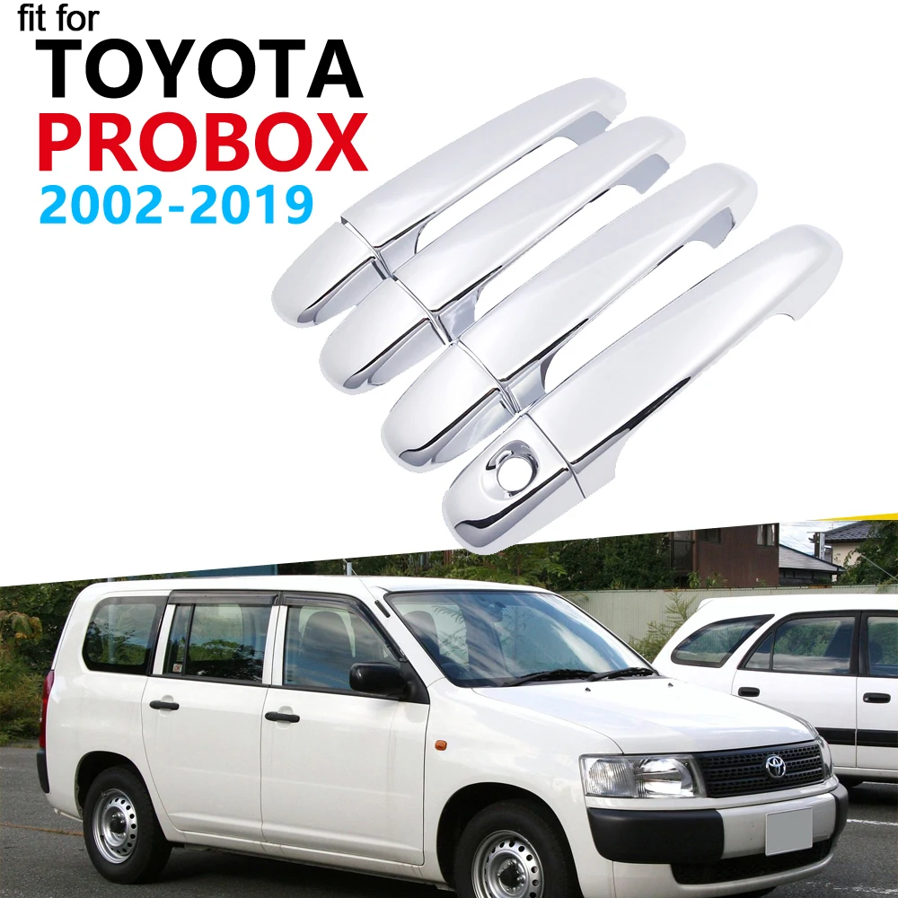 Роскошная хромированная накладка на дверную ручку Набор накладок для Toyota Probox 2002 ~