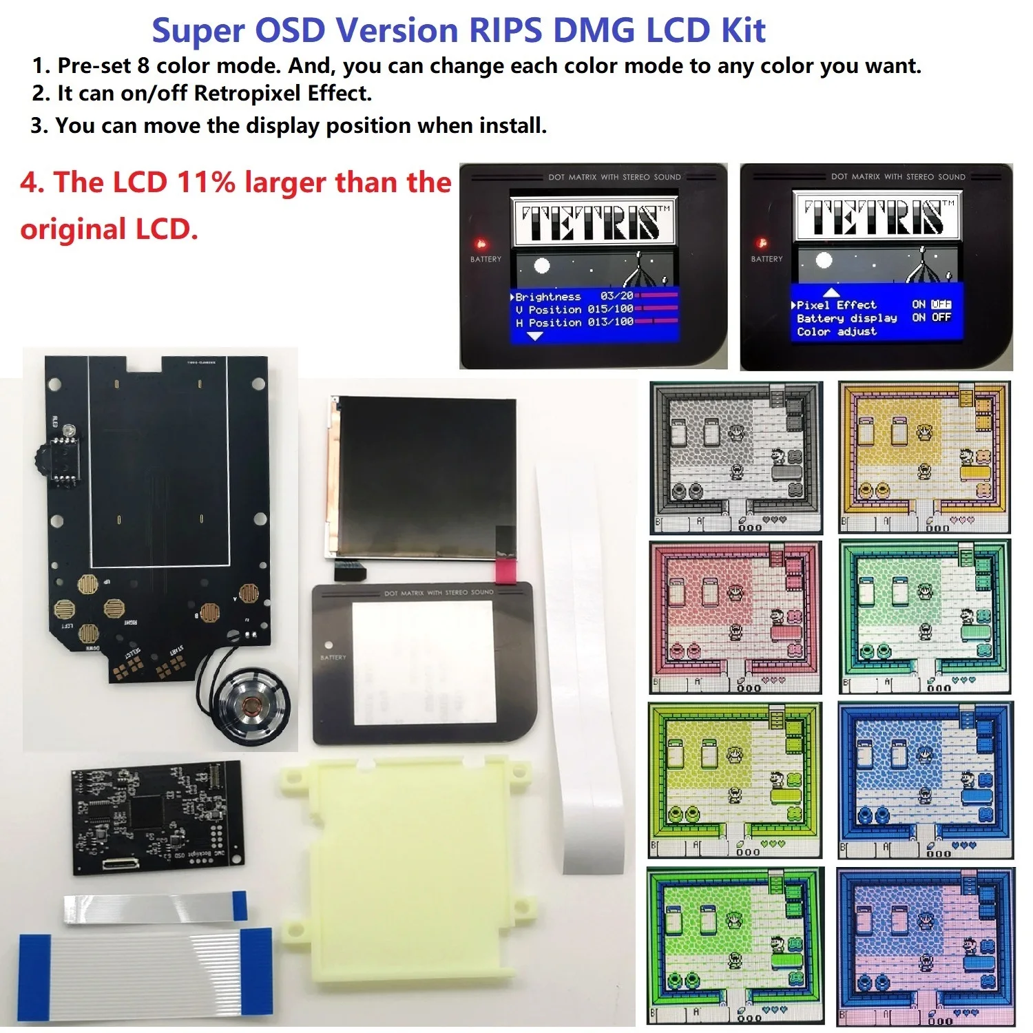 R IPS V4 Super OSD версия ЖК дисплей с высокой яркостью комплект подсветки для консоли