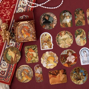 46 наклеек в стиле ретро с рисунком, стикер для леди, ежедневник, школьные и офисные принадлежности, наклейки для скрапбукинга sl2211