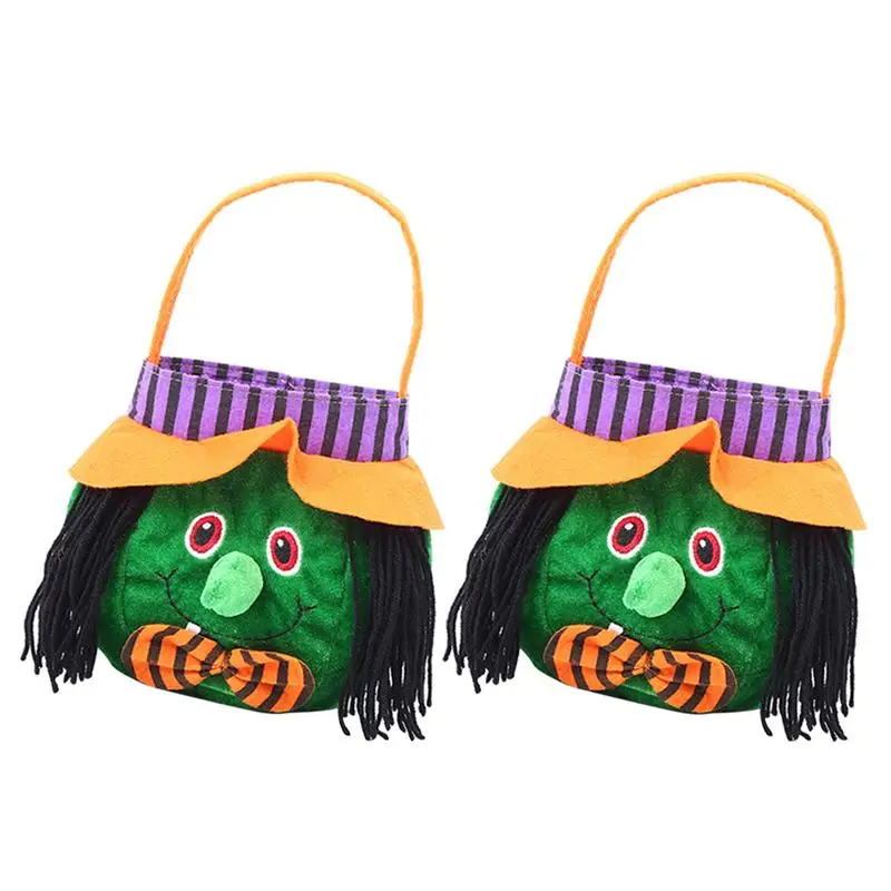 2 шт пакет для конфет на Хэллоуин ведьмы с шляпой подарочные сумки ручками ткани
