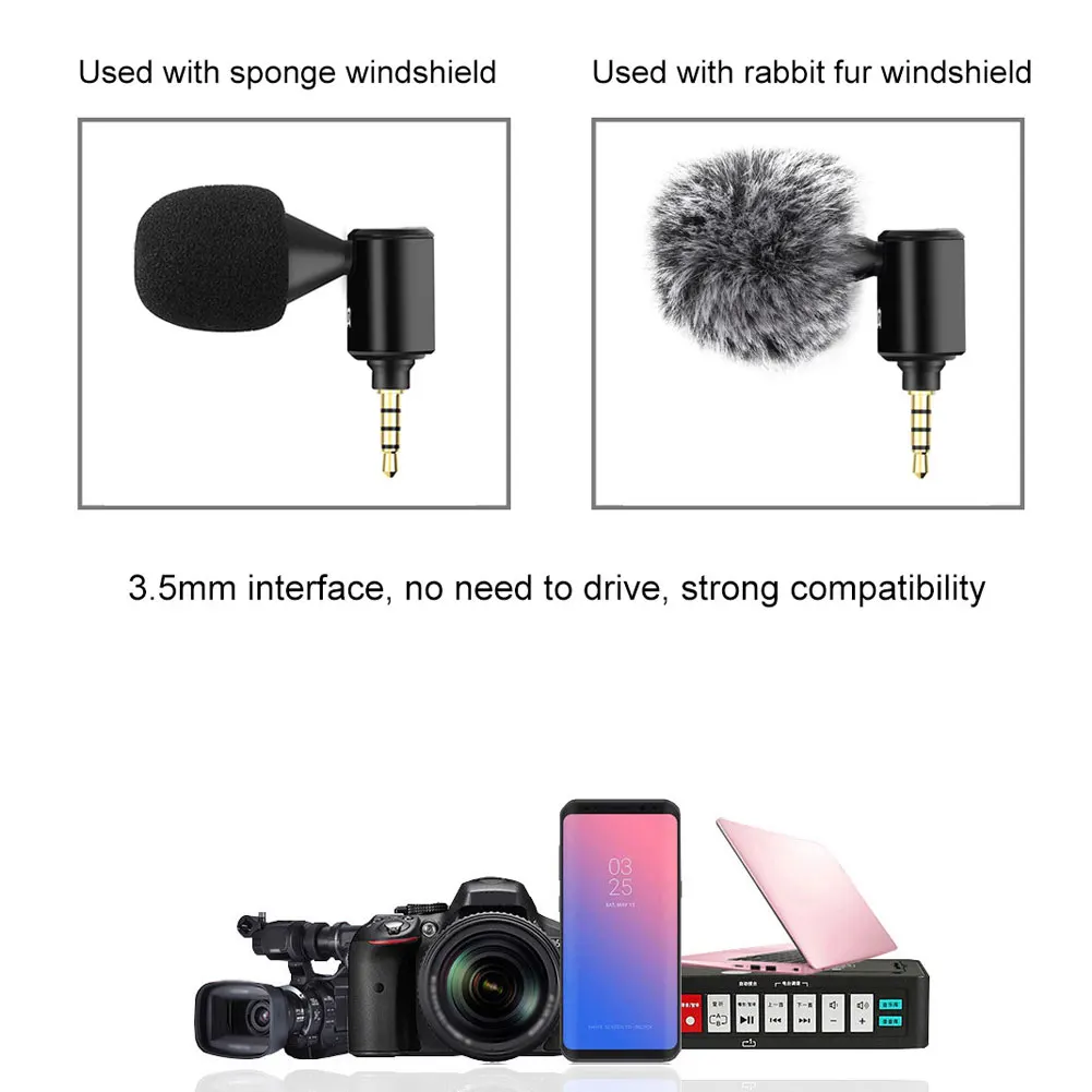 

2021 NEW 3.5mm/8PIN /USB-C /Type-C Jack Mobile Phone Adjustable Mini Microphone For Smartphone Vlogging Livestream Recording Mic