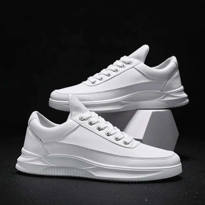 Мужская Белая обувь; удобная обувь на шнуровке; tenis masculino; высокое качество; zapatillas hombre deportiva; мужская повседневная обувь