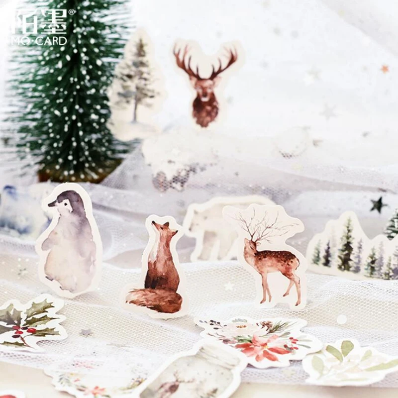 46 шт./кор. Осенняя наклейка с изображением леса фотоальбом декор для скрапбукинга