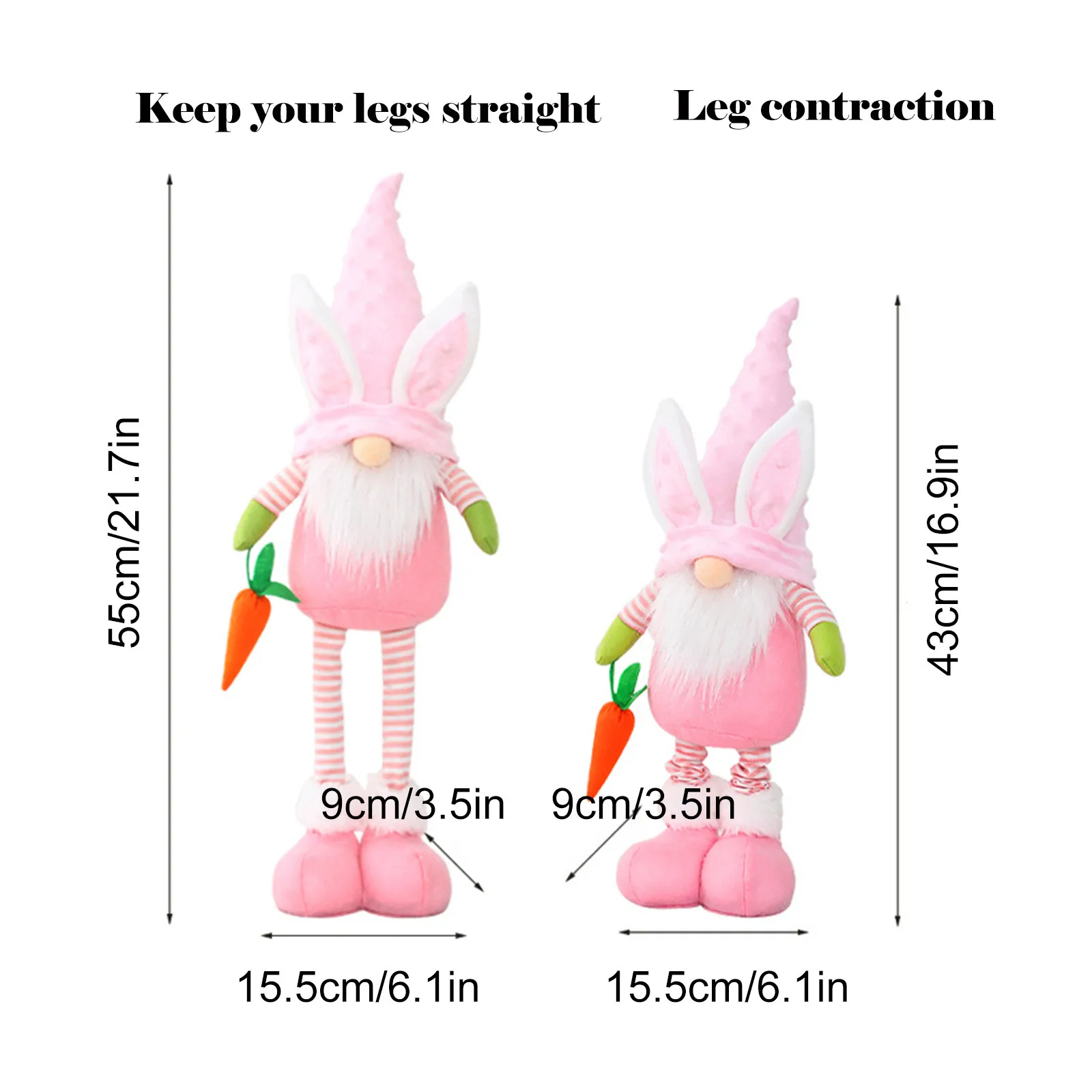 

Kawaii Plush Doll Easter Decoration Doll Decoration Ornaments Rabbit Doll Ornaments Plush Toys For Parent-child Interaction