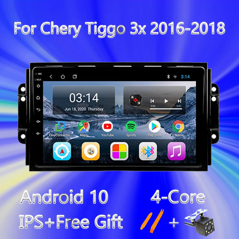 

Android 10.0 Car Radio GPS Stereo Auto Player For Chery Tiggo 3X 2016 2017 2018 No DVD Carplay Bluetooth Mirror Link TMPS OBDII
