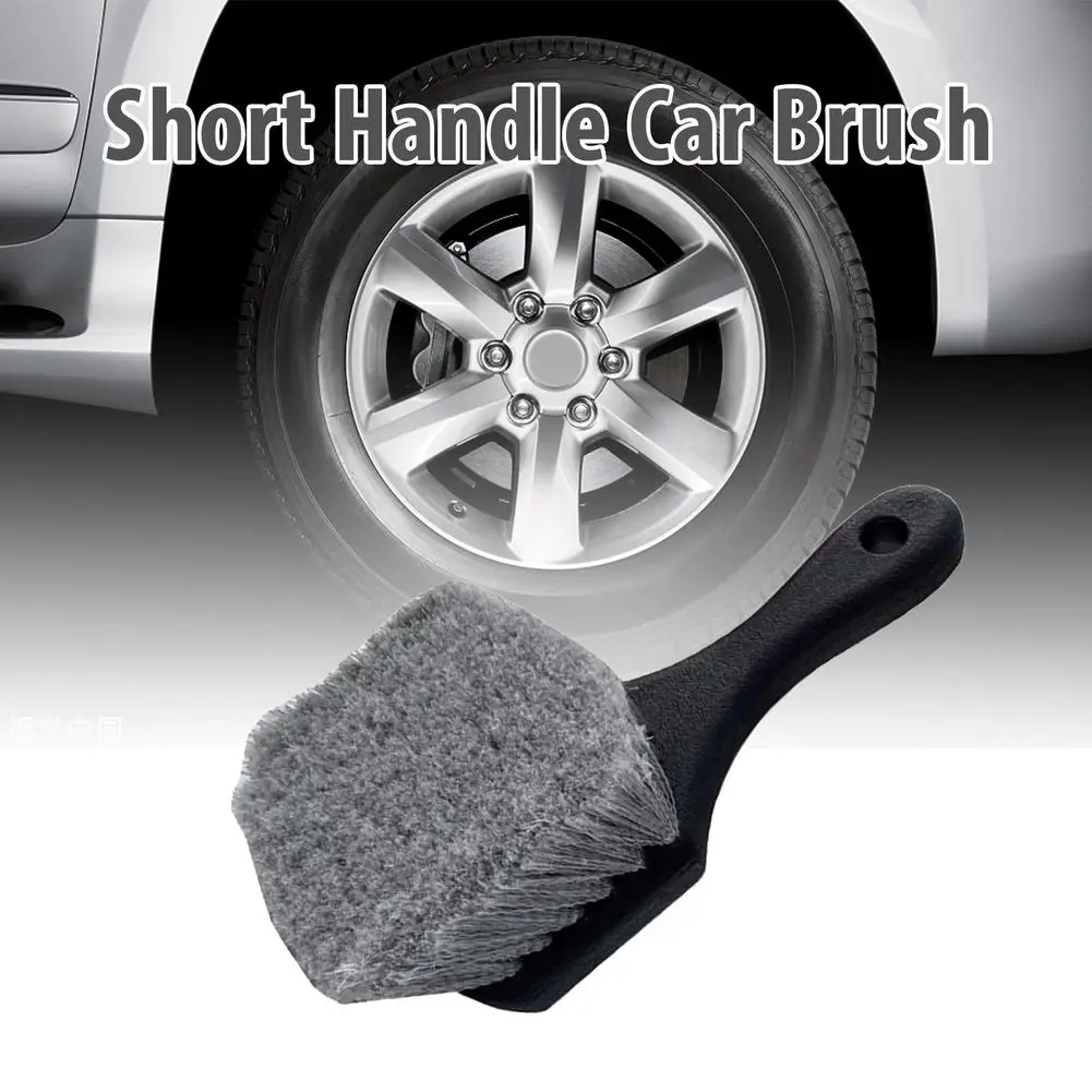 

Short-HandlTire Brush Soft Fur Car Wheel Brush Car Cleaning Brush Universal Wet And Dry For Auto Wheel Tire Rim Brush Wash Tools