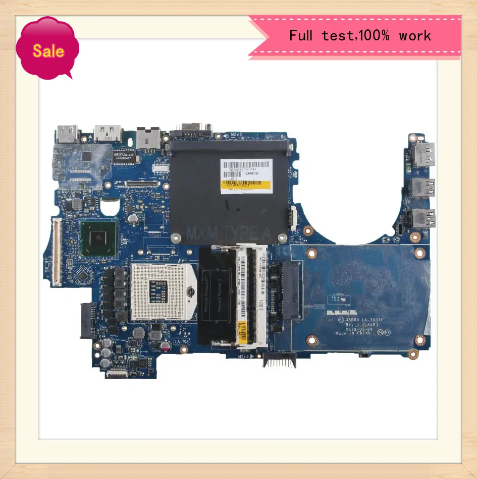 

CN-02PR7R For DELL Precision M4700 LA-7931P 02PR7R SLJ8A DDR3 Notebook motherboard Mainboard full test 100% work