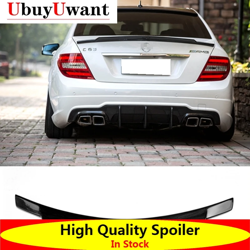 

For Mercedes W204 2008 2009 2010 2011 2012 2013 2014 C-class C180 C200L C63 Spoiler Carbon Fiber Car Rear Trunk Wing Spoiler