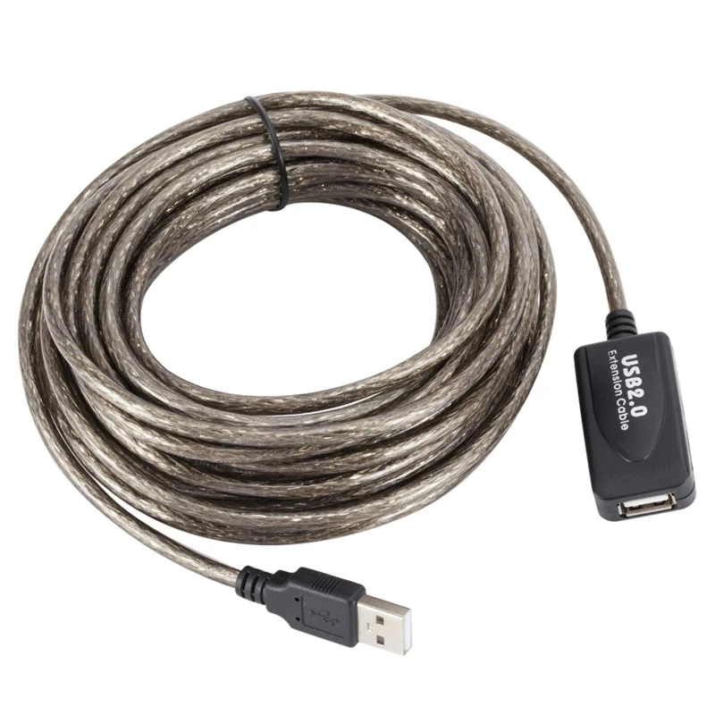Удлинительный кабель USB 2.0 20 м 10 м 5 м штекер-гнездо активный повторитель |
