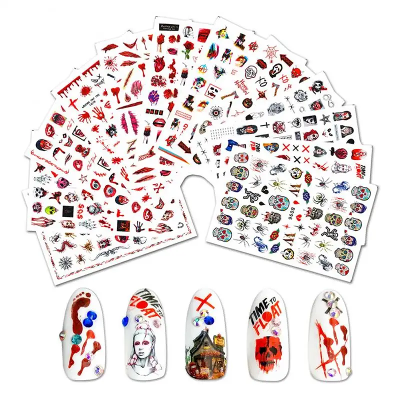 

12 шт., наклейки для дизайна ногтей