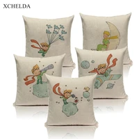 pillow case little prince pillowcase anime cute decorative 4545 4040 for sofa car bedroom beige fur linen cushion cover