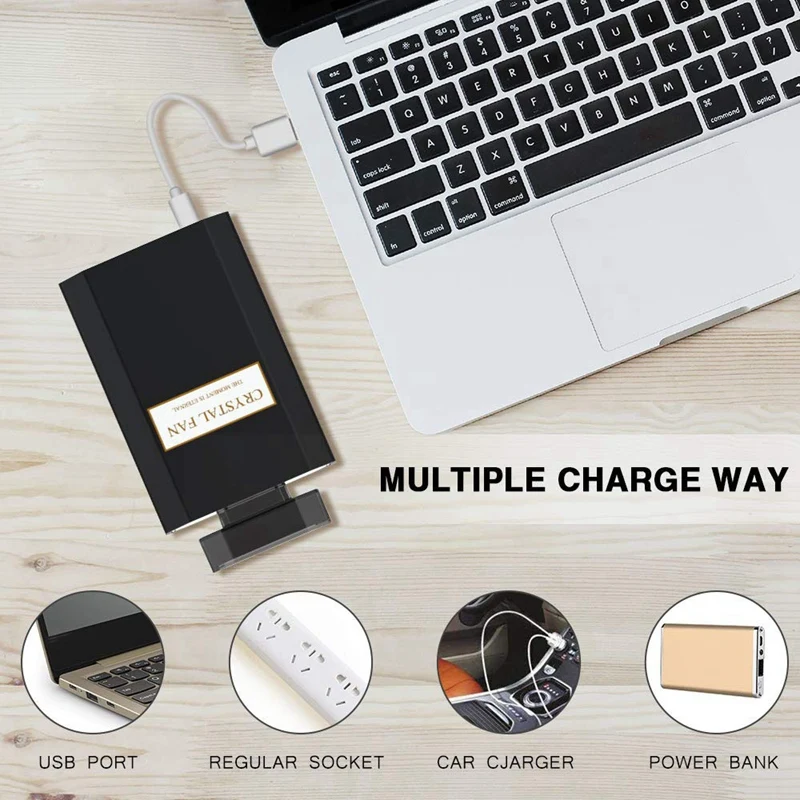 Женский ручной вентилятор перезаряжаемый Маленький Персональный с 3 настройками