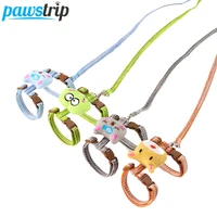 pawstrip cute pet cat harness vest adjustable puppy harness dog leash set pet chest strap cat collar harness leash for cats