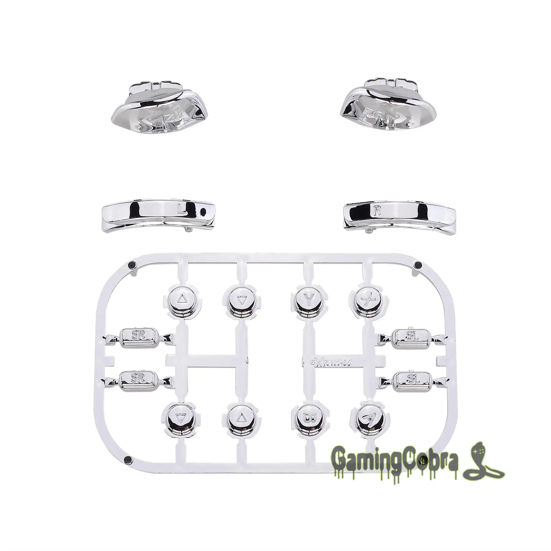 Chrome Silver Сменные Клавиши направления ABXY SR SL L R ZR ZL триггер полный набор кнопок с инструментами для nintendo Switch Joy-Con - Цвет: Chrome Silver