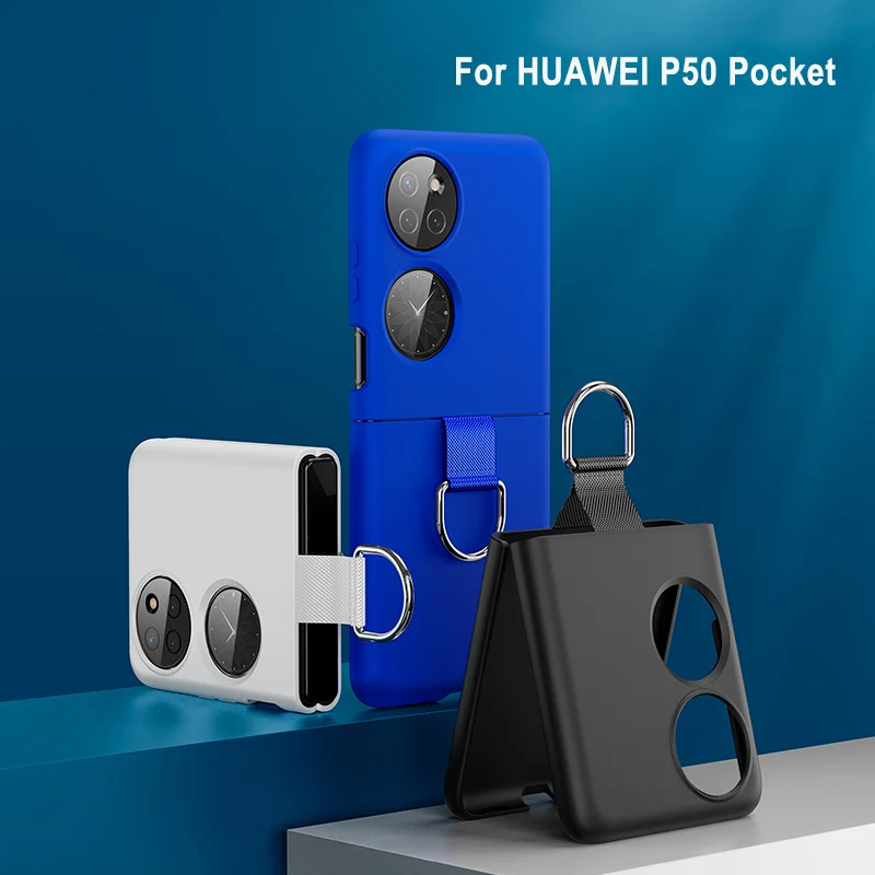 

Противоударные чехлы с кольцом на палец для HUAWEI P50 Карманный однотонный простой чехол-накладка для huawei P50 Карманный