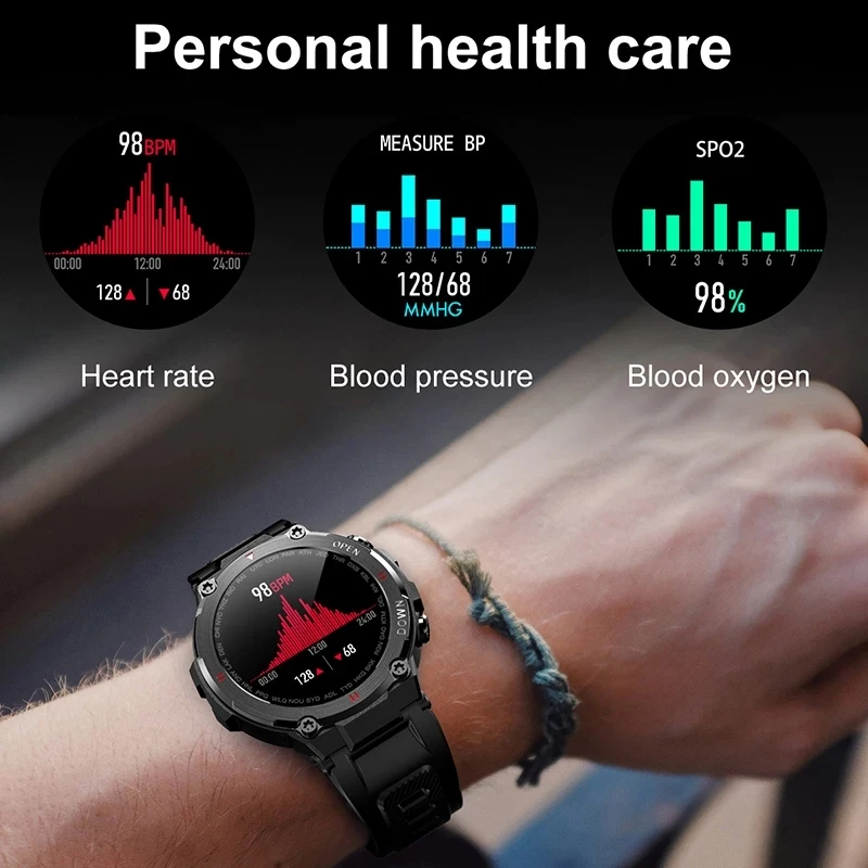 

2021 New Sport Smart Watch Men Bluetooth Call Sport Fitness Multifunction Music Control Alarm Clock Reminder Smartwatch Man+Box