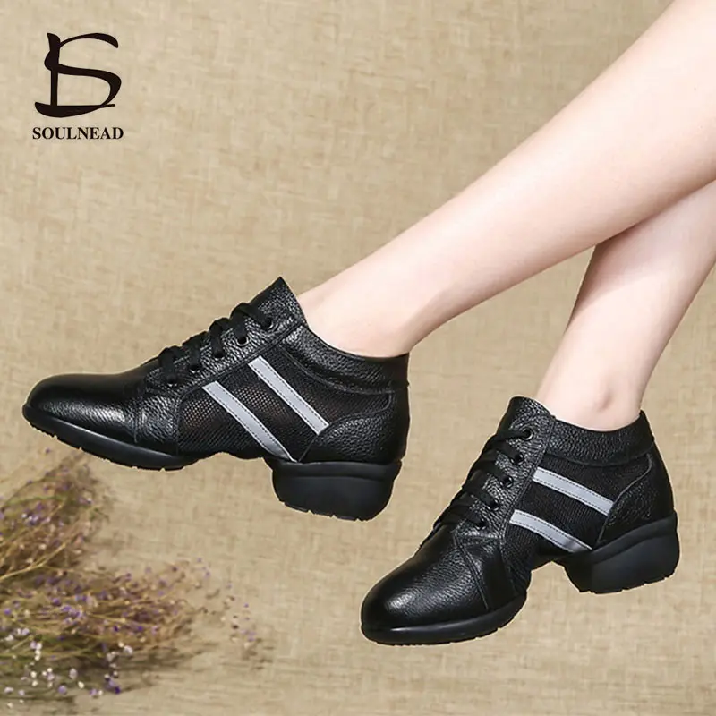 Dance Sneakers For Women Jazz Salsa Dance Shoes Mesh Hip Hop Modern Dancing Shoe Ladies Girls Outdoor Sports Casual Female Shoes