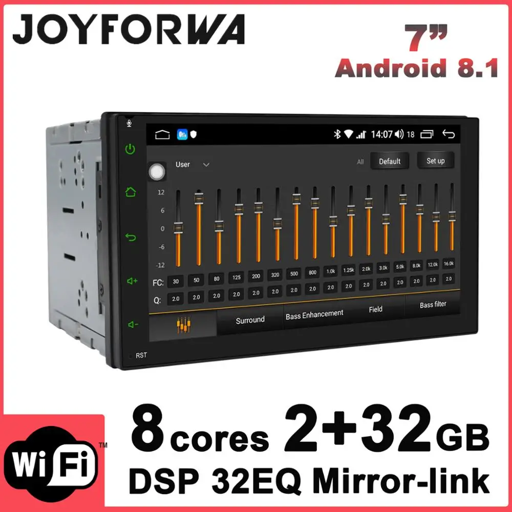 Автомобильный мультимедийный радиоприемник DSP 7 &quot2Din Android 8 1 GPS SPDIF сабвуфер