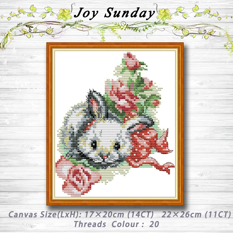 

The little rabbit in the flowers decor painting 14CT 11CT counted cross stitch kits embroidery set Needlework Set Home decor