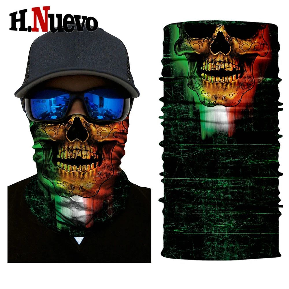 Мотоциклетная Балаклава маска с черепом лицо 3D щит Байкерская велосипедная для