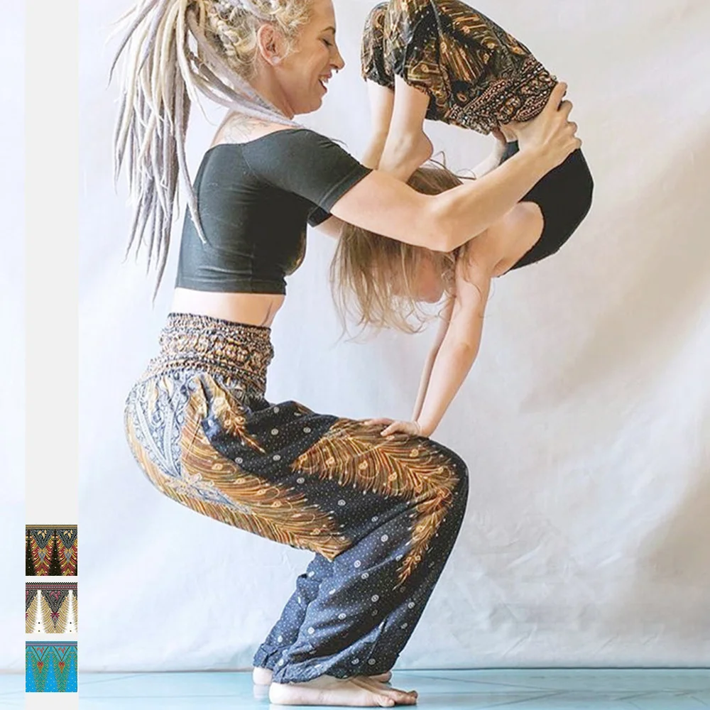 

Mother & Daughter Pants Family Matching Outfits Women Sports Yoga Pants For Children Bloomers Female Dance Pants Girls Clothes