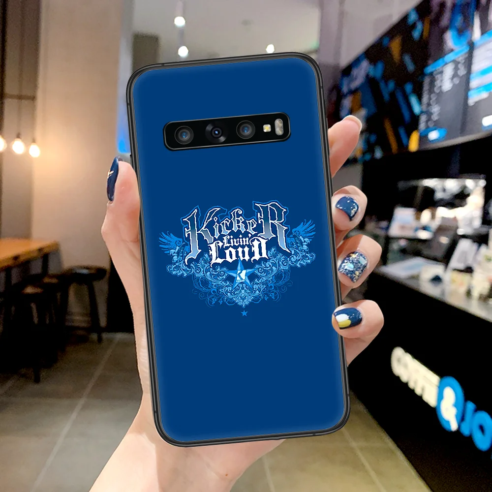 

Luxury KICKER Brand Phone Case For Samsung Galaxy Note S 8 9 10 20 Plus E Lite Uitra black Cell Trend Back Pretty Prime Painting