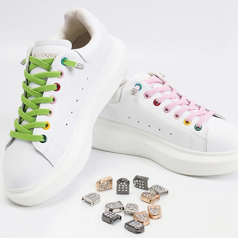 1 Pair No Tie Shoe Laces For Sneakers Flat Shoelaces Elastic Press The Metal Lock Lazy Shoe Lace Rubber band Shoes Accessories
