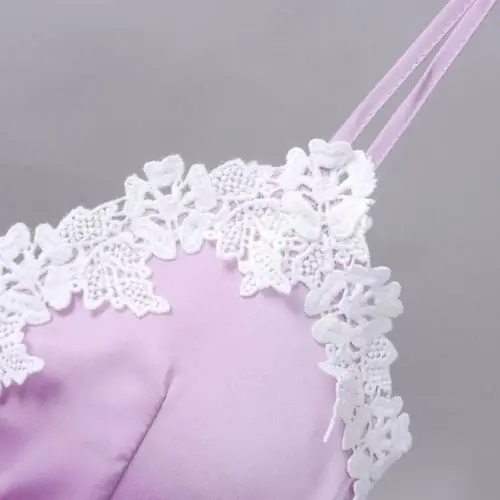 Сексуальное женское нижнее белье шелковое платье ночная сорочка на бретельках с