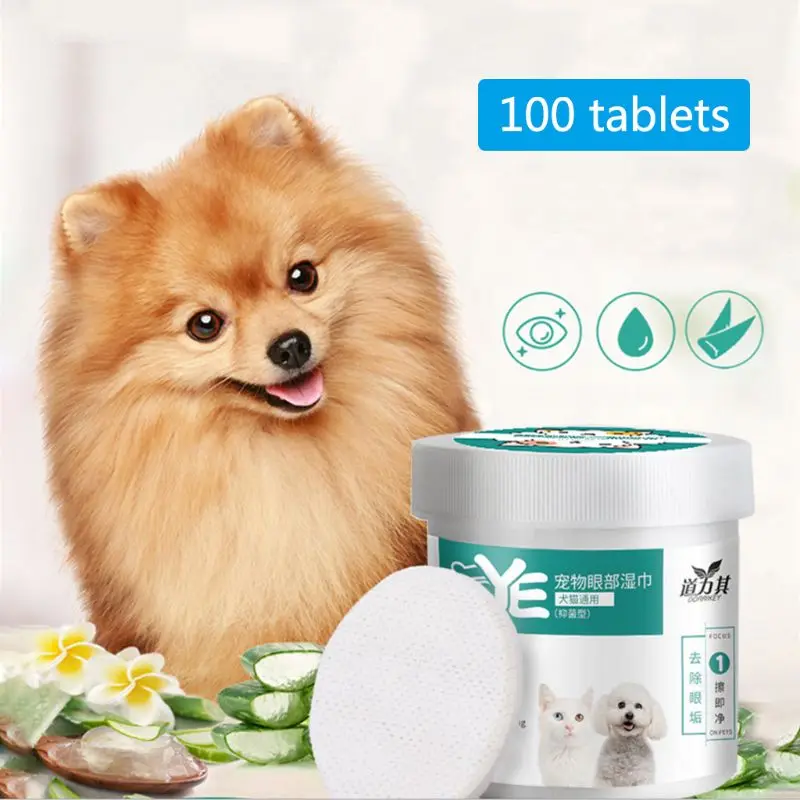 

Pet Eyes Cleaning Wipes Paper Towels Dogs Cats Tears Remover Non-intivating Grooming Wet Wipe