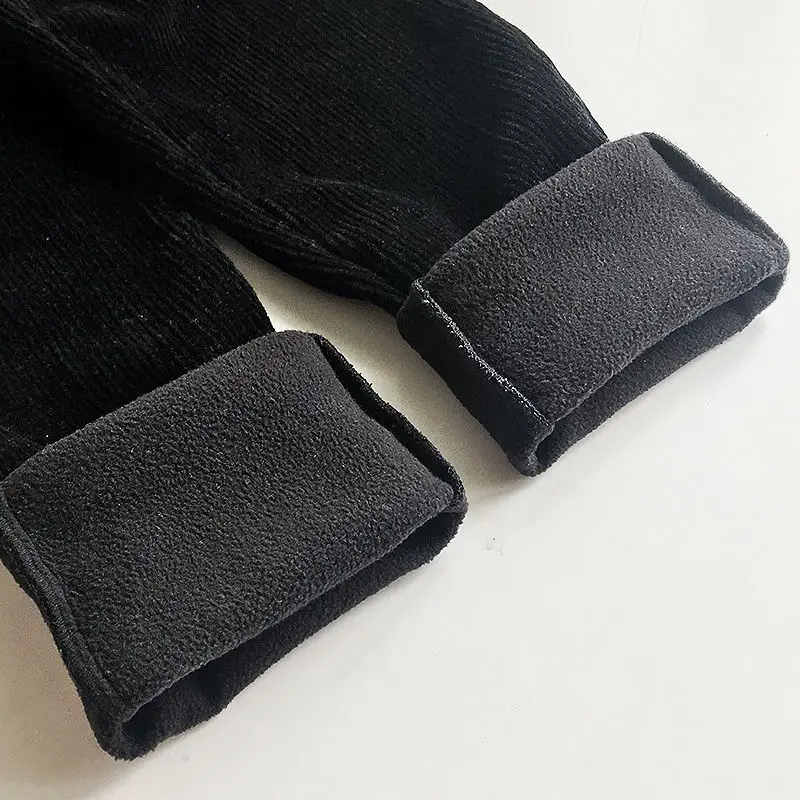 black Корейская мода, вельветовые брюки хиппи, уличная одежда, свободные спортивные штаны, новинка, высокая уличная Панк Рейв, узкие брюки, повседневные брюки - Цвет: black