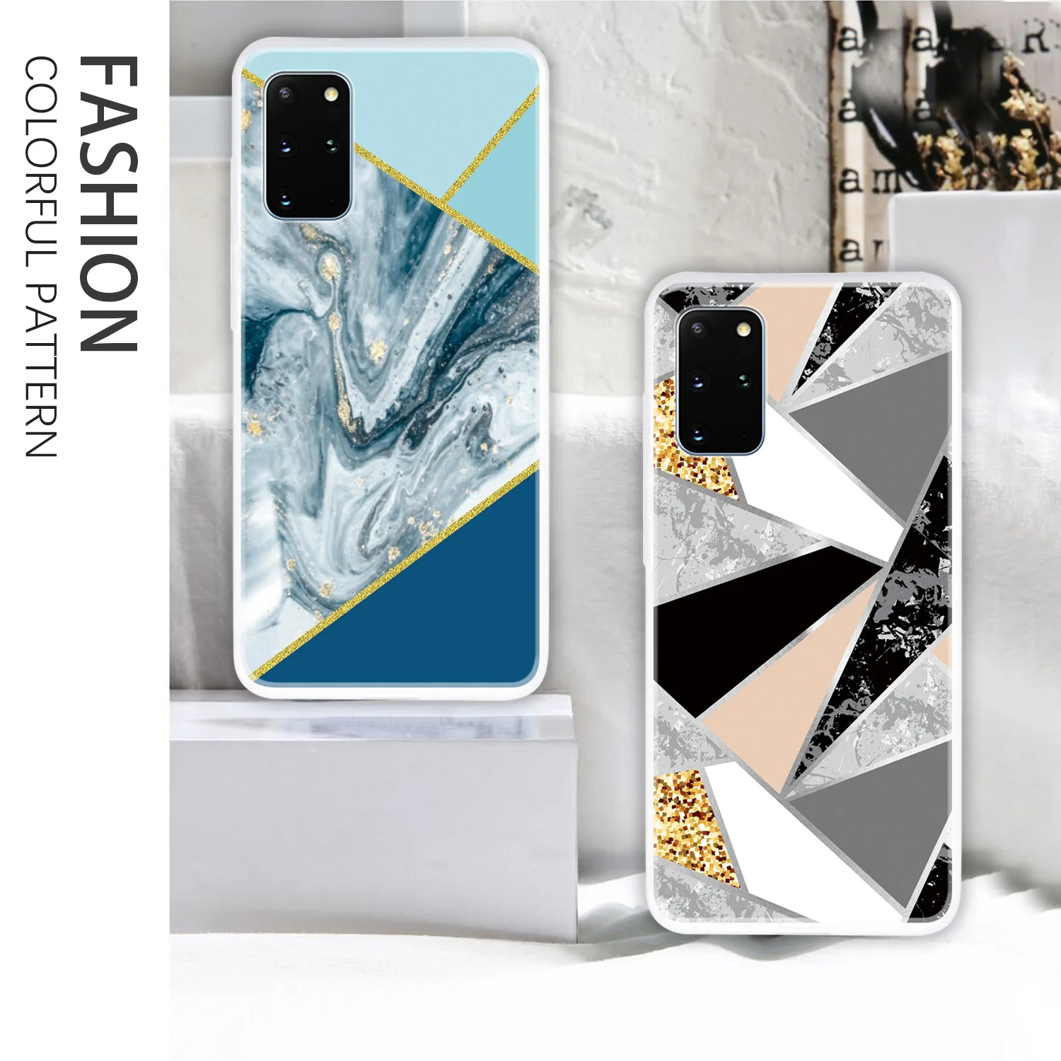 Мозаичные чехлы для телефонов hoesje Samsung S20 sFor Galaxy cover S10 Lite Plus Ultra A91 M80S мягкий