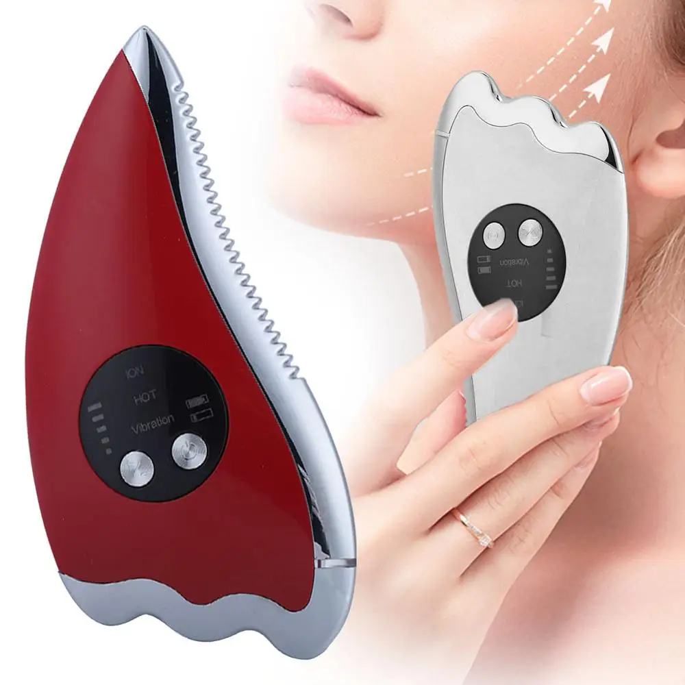 

USB Electric Micro-Current Massage Scraping Plate Household Beauty Thin Face Lifting Vibration Scraper Detoxification Instrument