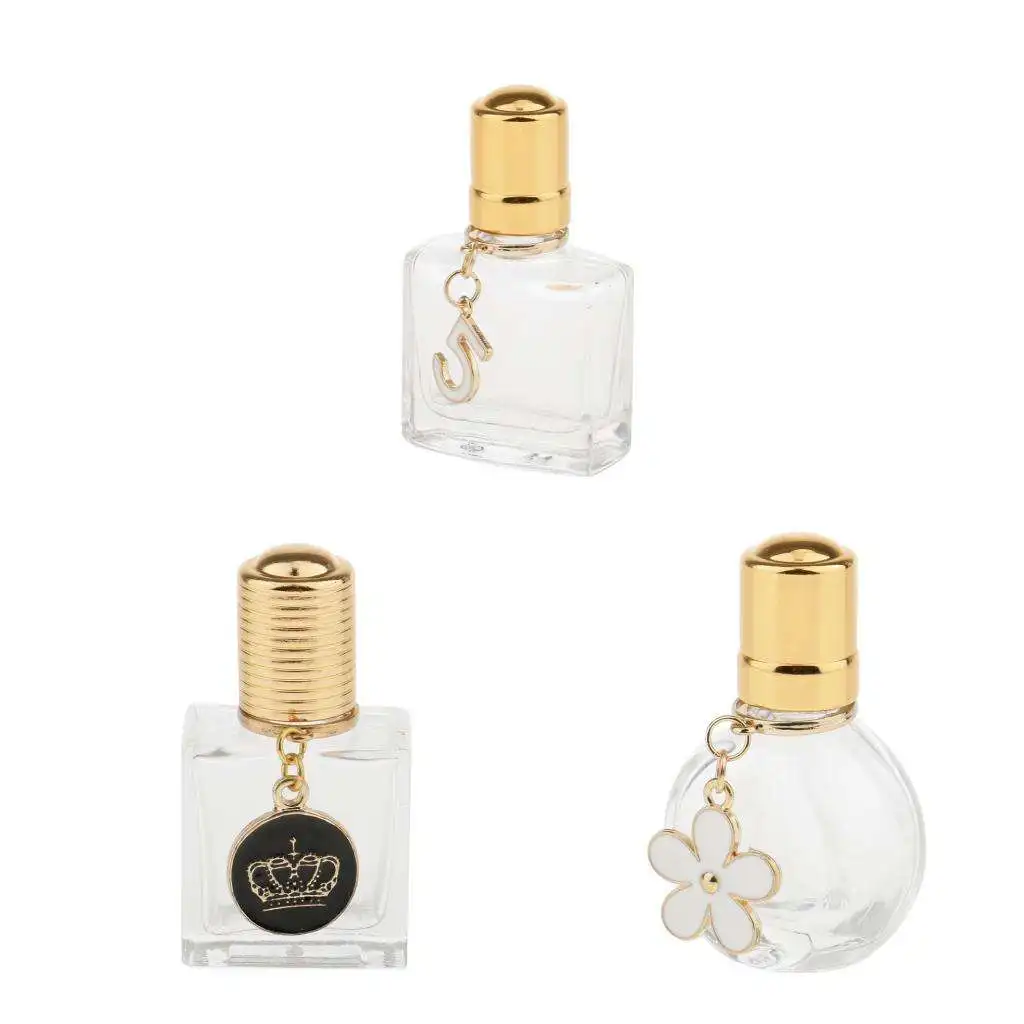 

10ml Mini Refillable Glass Roller Ball Bottle, Roll-on Vials for Essential Oil Aromatherapy Perfumes