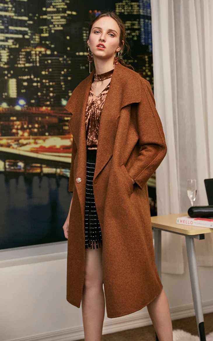 Vero Moda женское офисное пальто из чистой шерсти с нагрудным карманом на пуговицах | 318327556