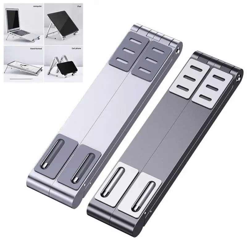 

Foldable Laptop Holder Adjustable Aluminum Tablet Desktop Holder For Phone/iPad/Laptop Notebook Cell Phone Holder Stand Support